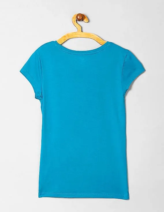 GAP Girls Green Short Sleeve Graphic Tee