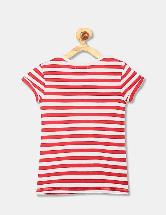 GAP Girls Red Embellished Americana Graphic Tee