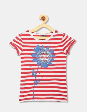 GAP Girls Red Embellished Americana Graphic Tee