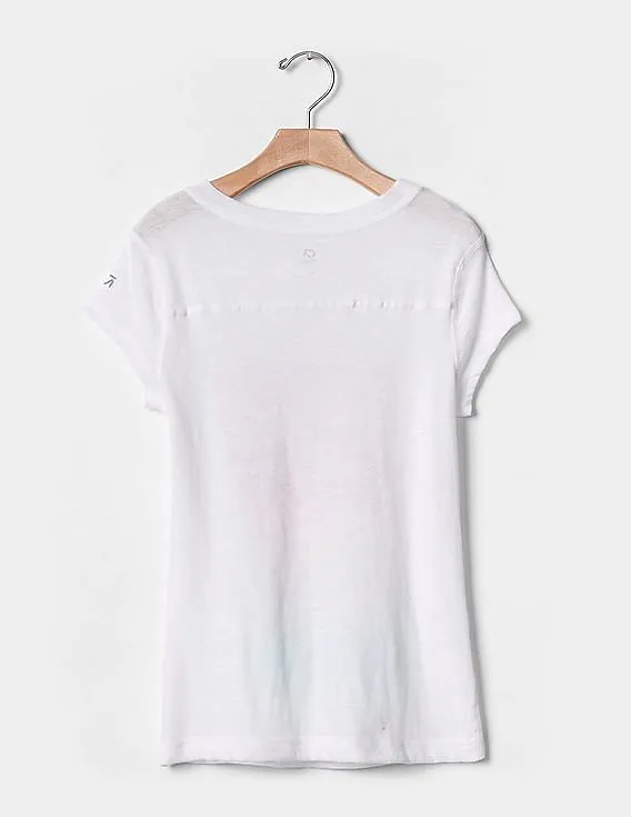 GAP Girls White Gapfit Kids Graphic Tee