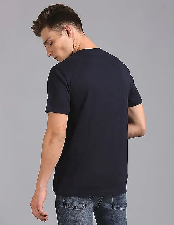 GAP Men Blue Short Sleeve Graphic Tee