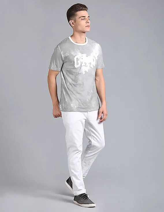 GAP Men Grey Printed Graphic Tee