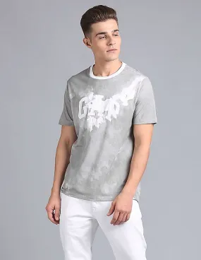 GAP Men Grey Printed Graphic Tee