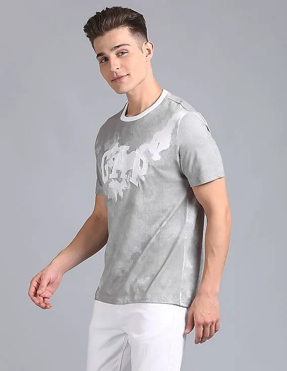 GAP Men Grey Printed Graphic Tee