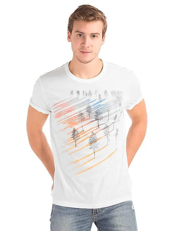 GAP Men White Forest Graphic Tee