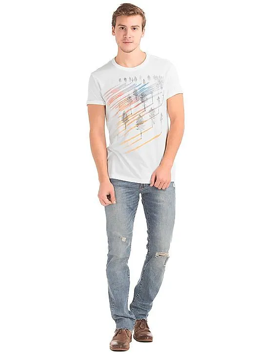 GAP Men White Forest Graphic Tee