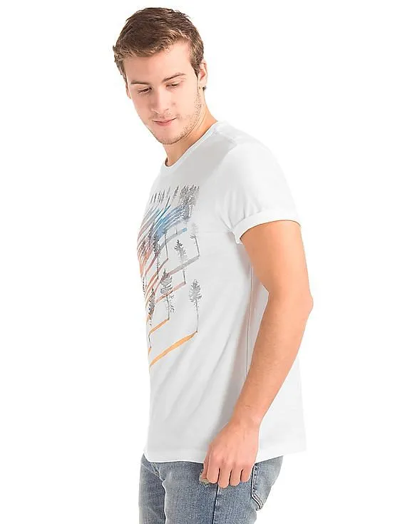 GAP Men White Forest Graphic Tee