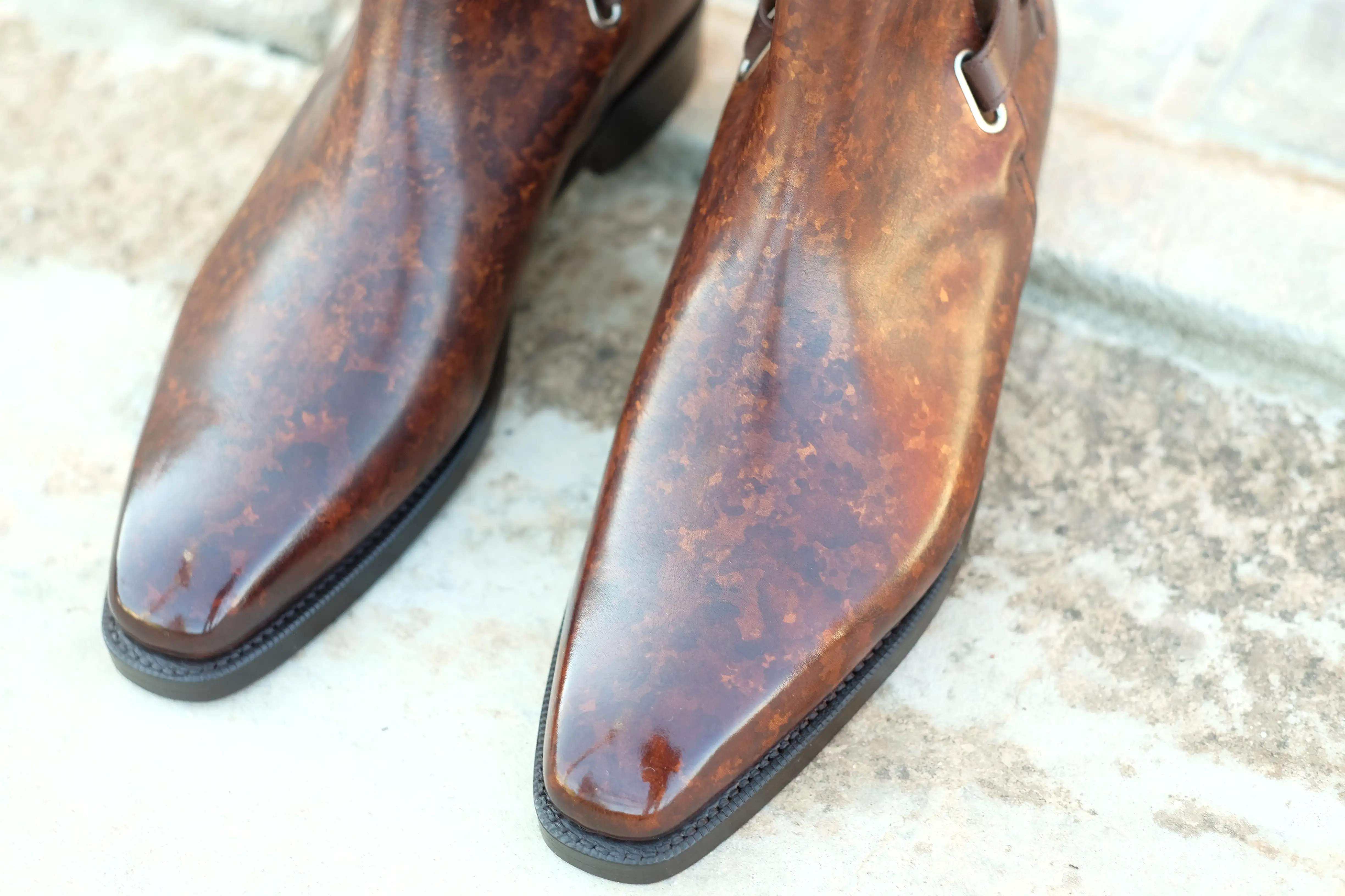 Genesee - MTO - Copper Marble Patina - MGF Last - Double Leather Sole