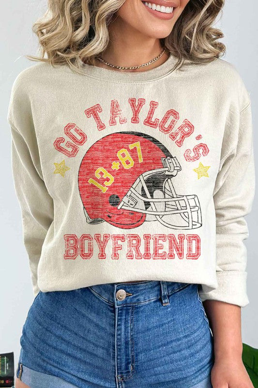 Go Taylor's Boyfriend Football Sweatshirt