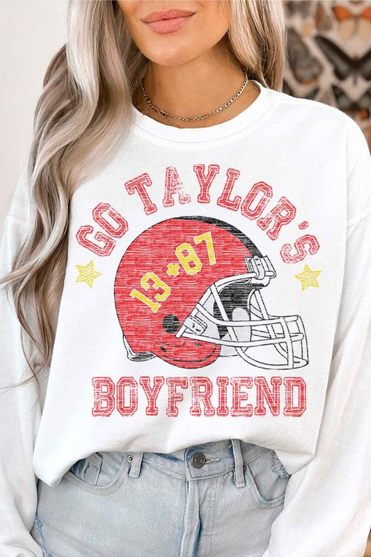 Go Taylor's Boyfriend Football Sweatshirt