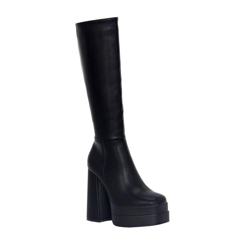 High Heel Thick Platform Knee High Boots