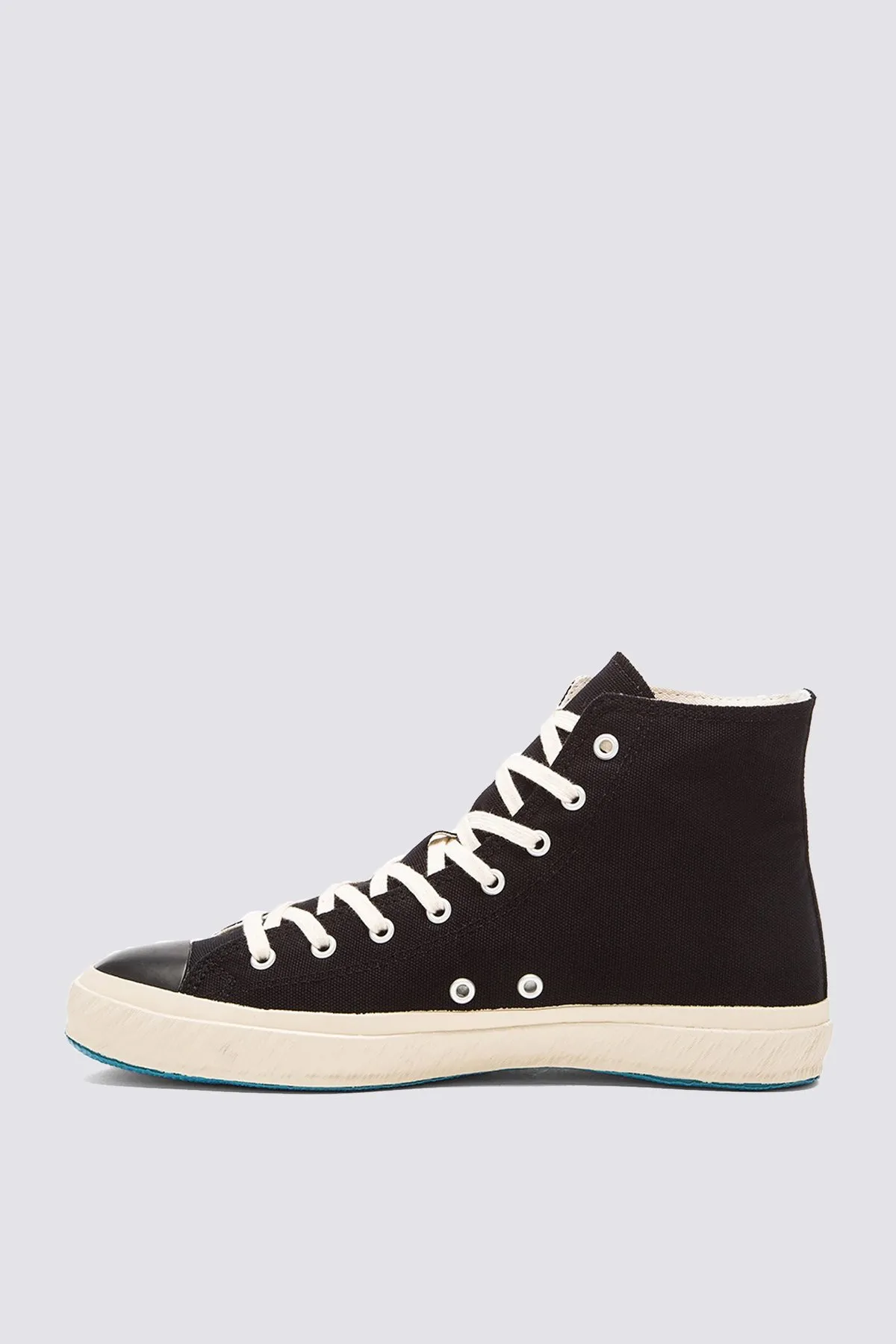 High Top Canvas Sneaker - Black