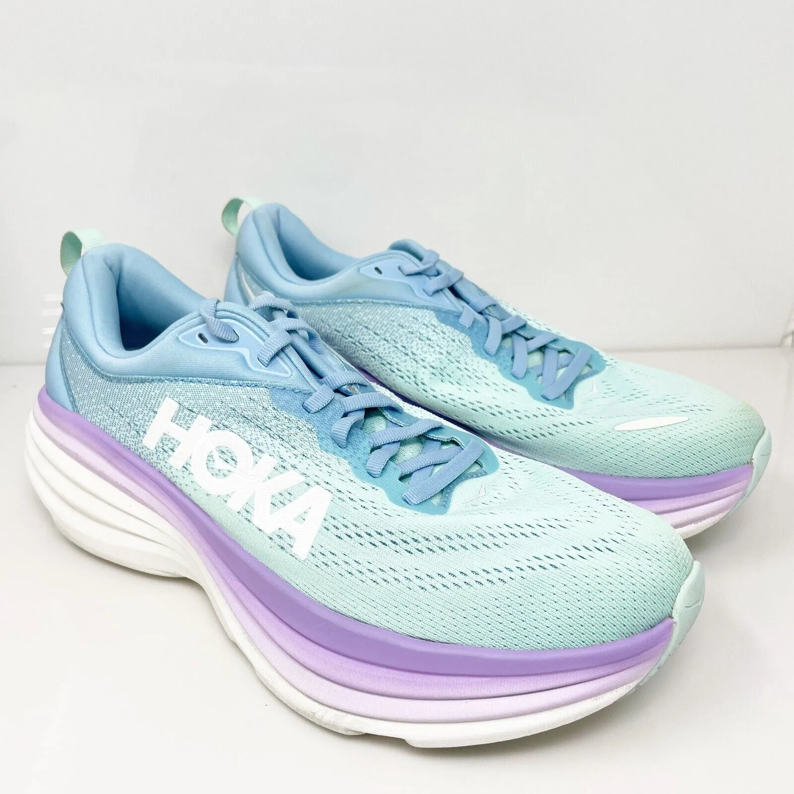 Hoka One One Womens Bondi 8 1127954 ABSO Blue Running Shoes Sneakers Size 10.5 B