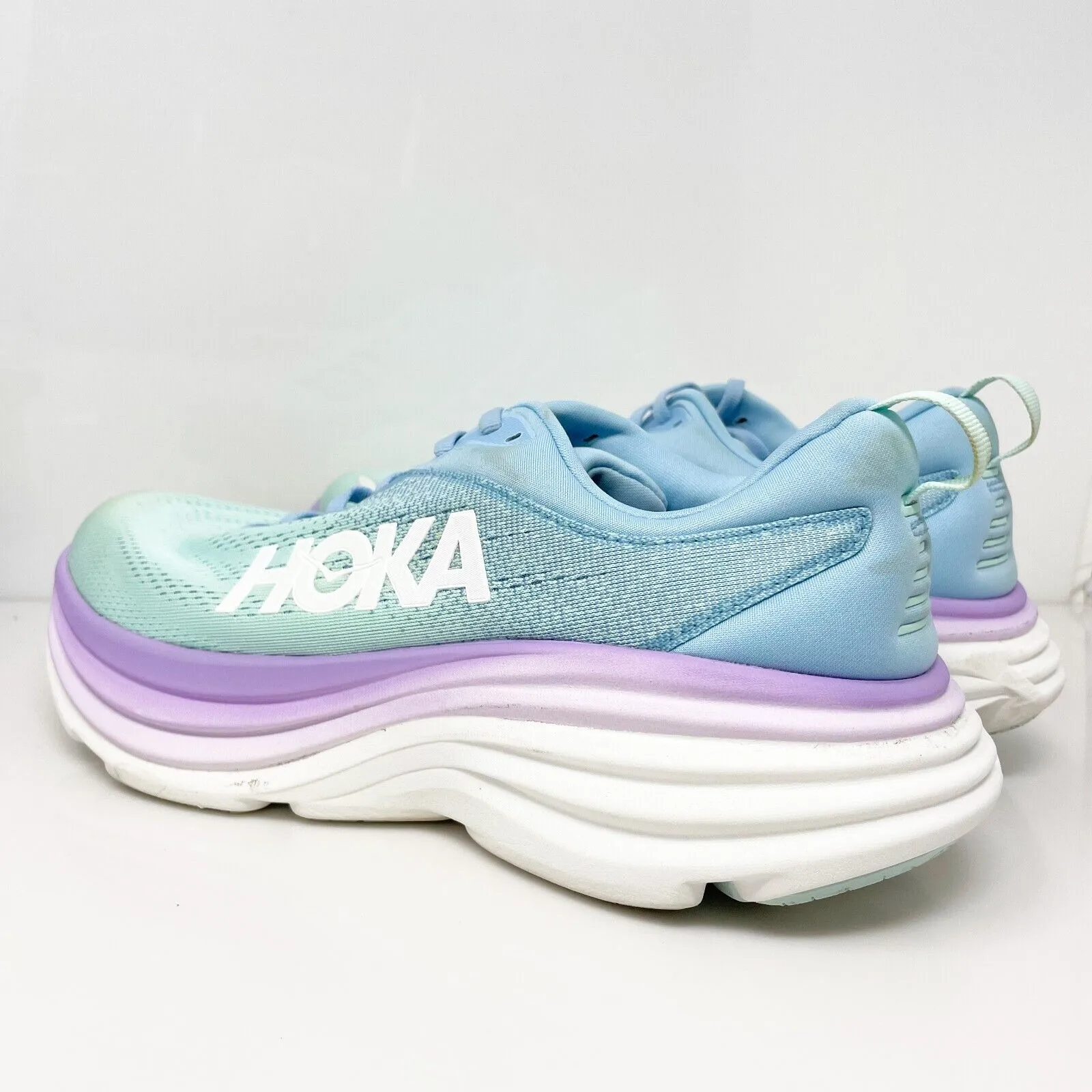 Hoka One One Womens Bondi 8 1127954 ABSO Blue Running Shoes Sneakers Size 10.5 B