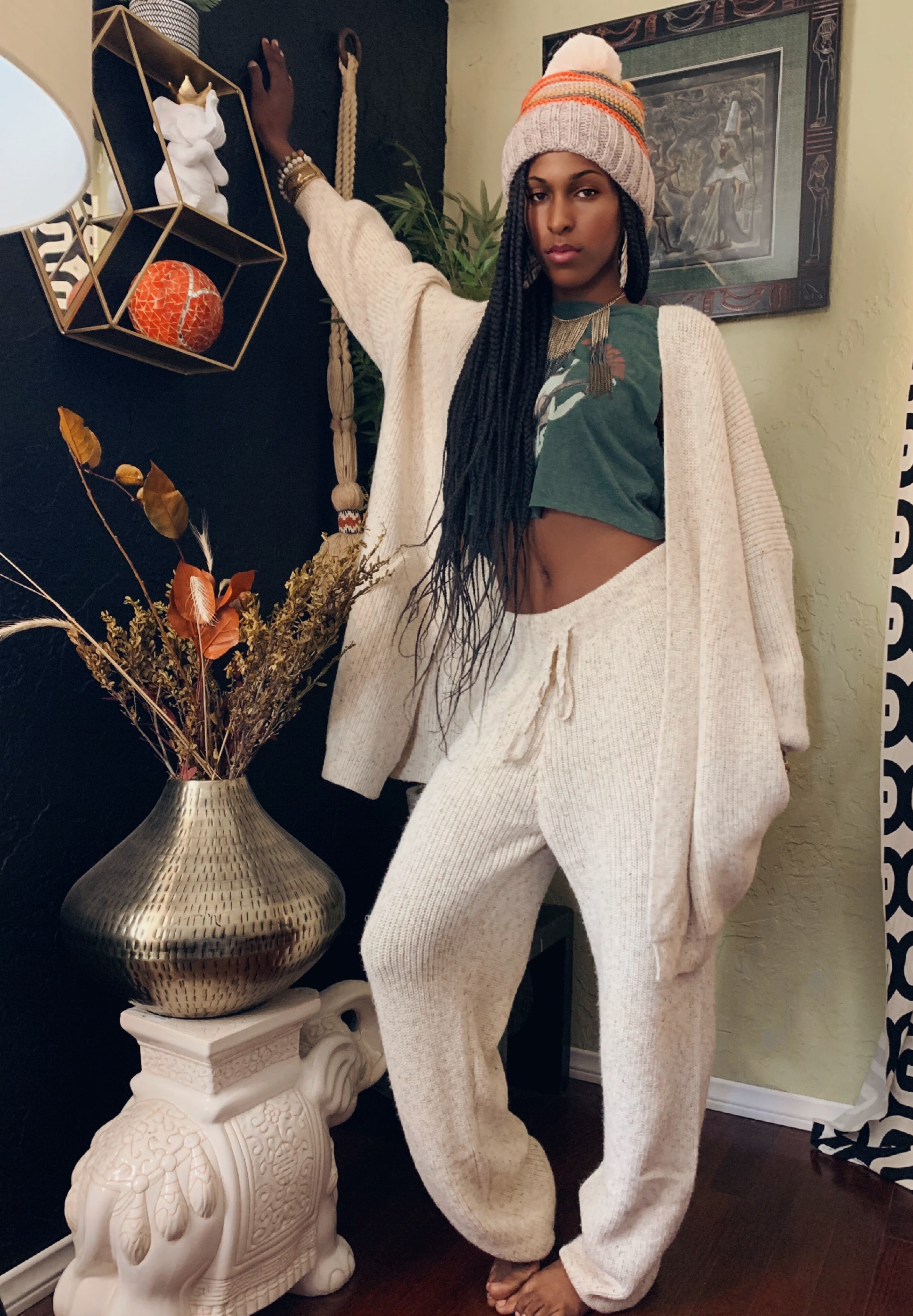 Home Girl Knit Cardigan & Pants