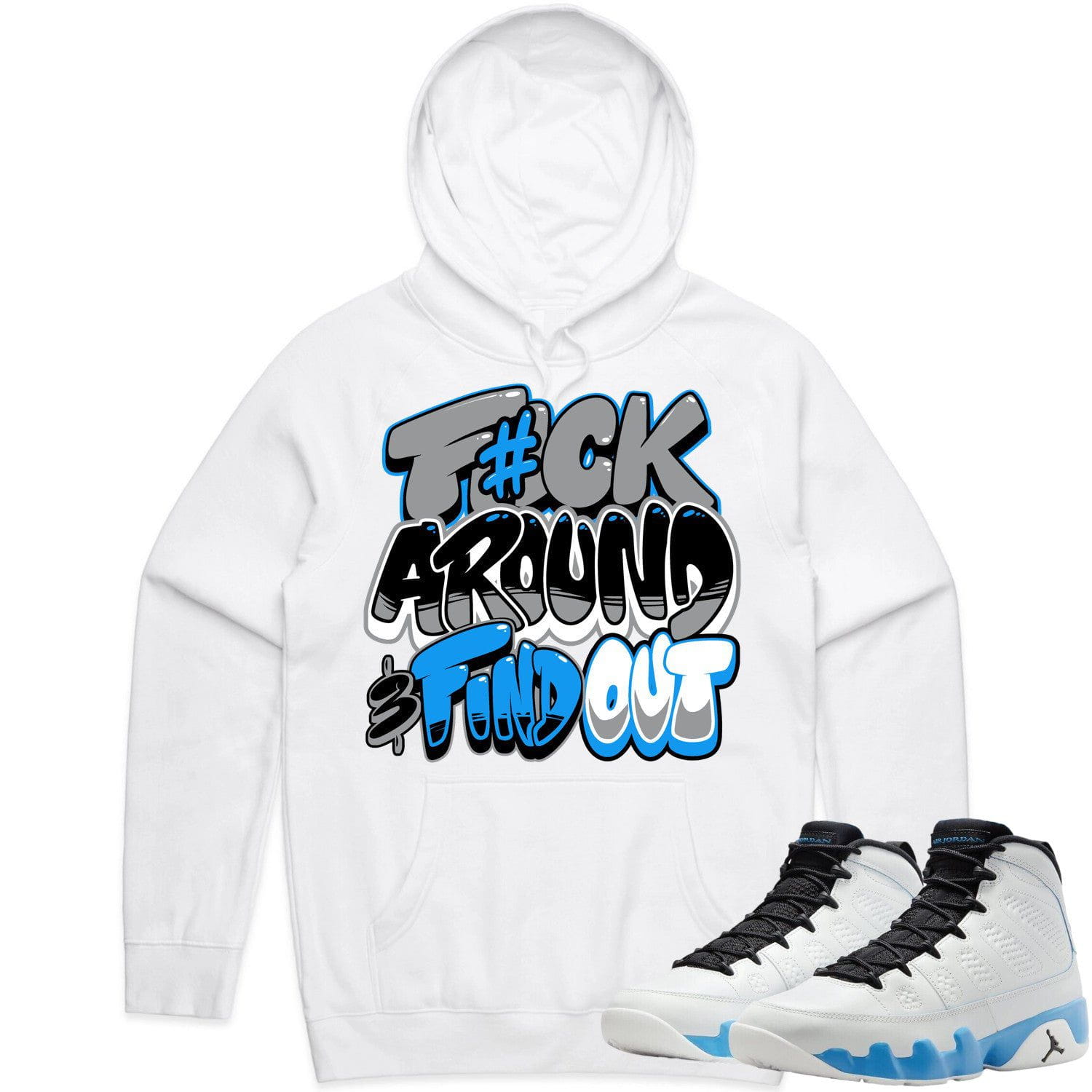 Jordan 9 Powder Blue 9s Hoodie to Match - POWDER BLUE F#CK