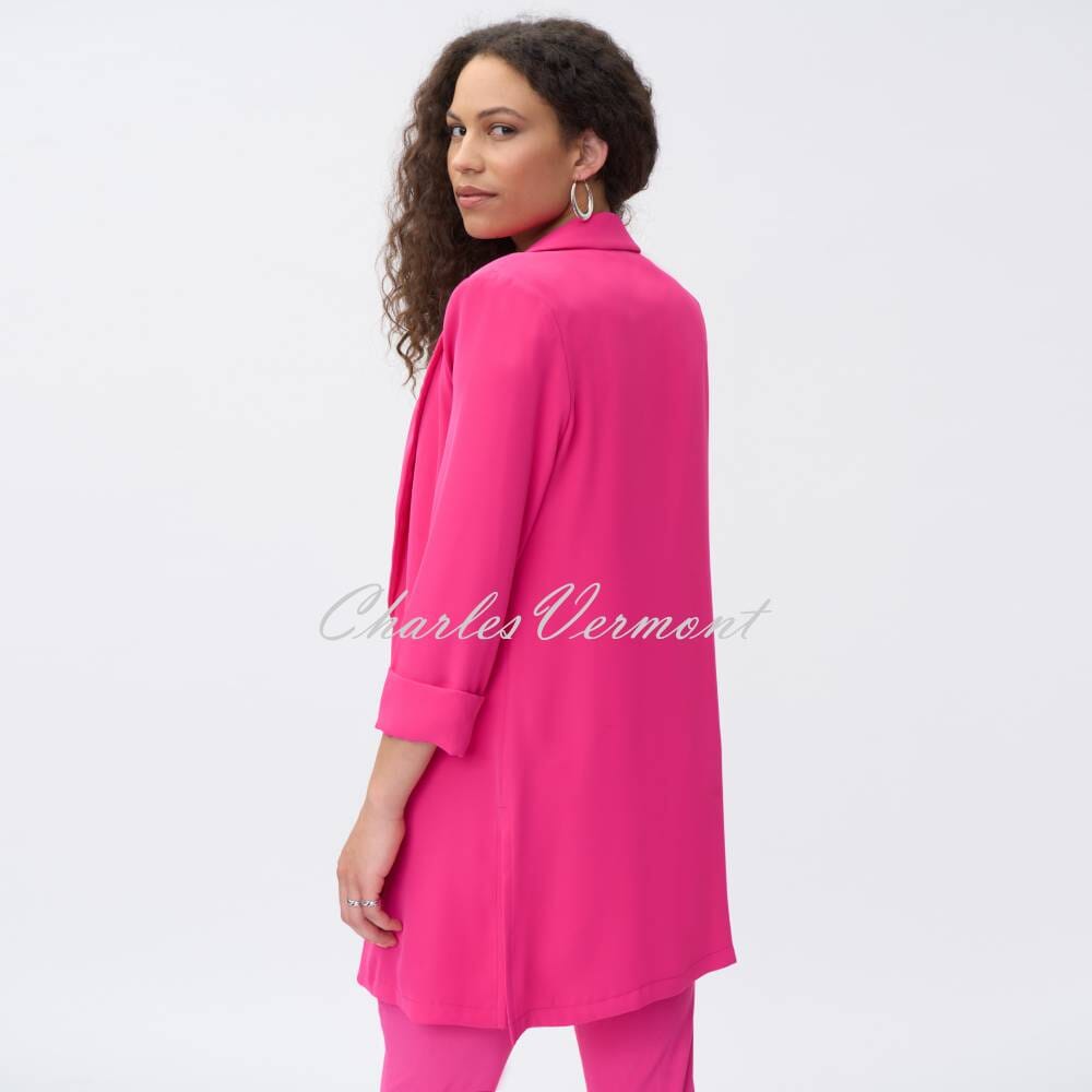 Joseph Ribkoff Lightweight Longline Blazer Jacket - Style 211361 (Dazzle Pink)