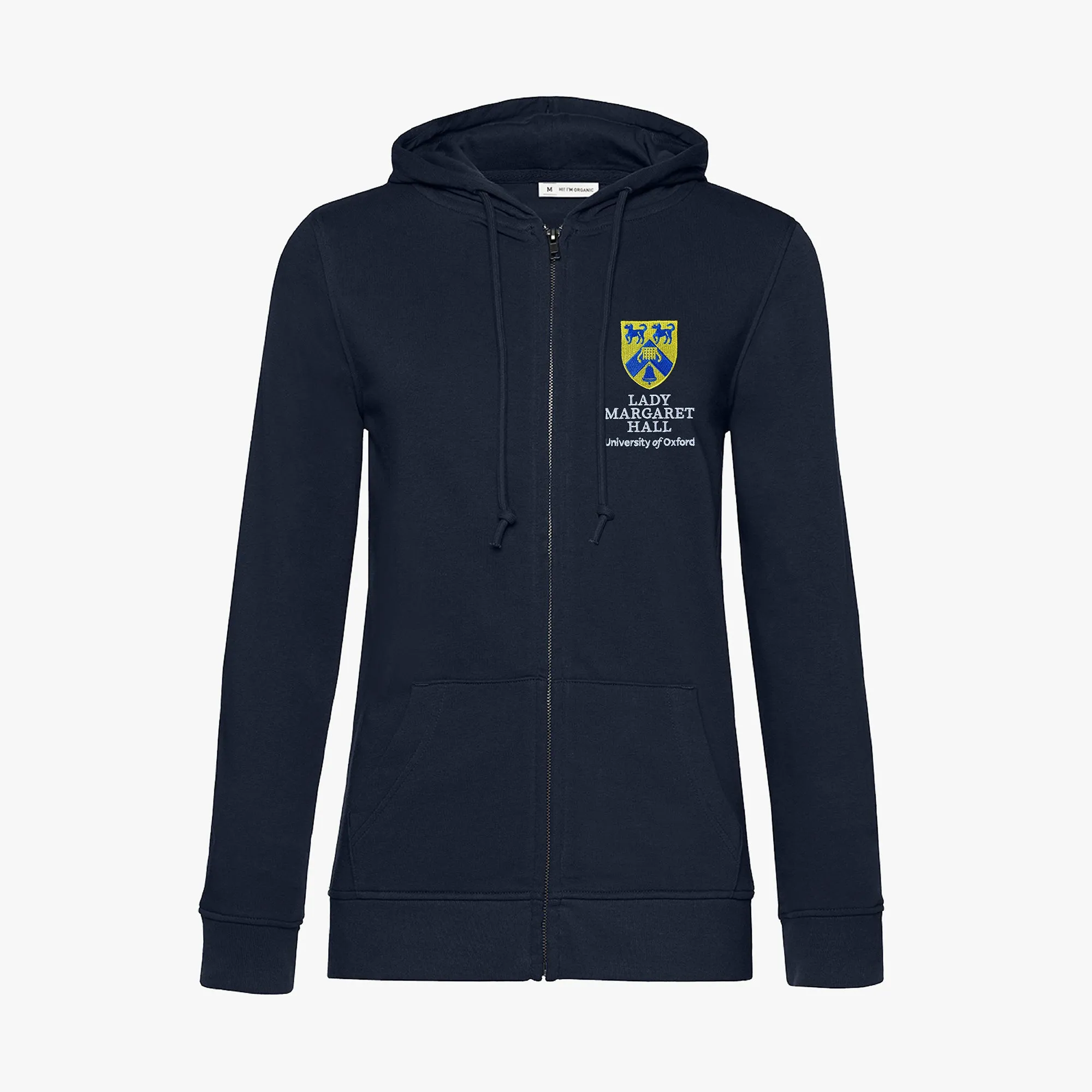 Lady Margaret Hall Ladies Organic Embroidered Zip Hoodie