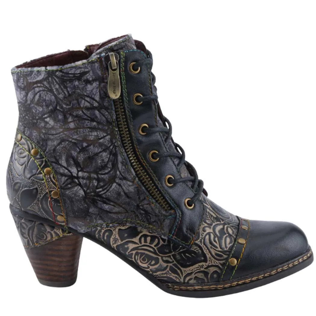 L'Artiste by Spring Step Avyanna Heeled Boot Black Multi (Women's)