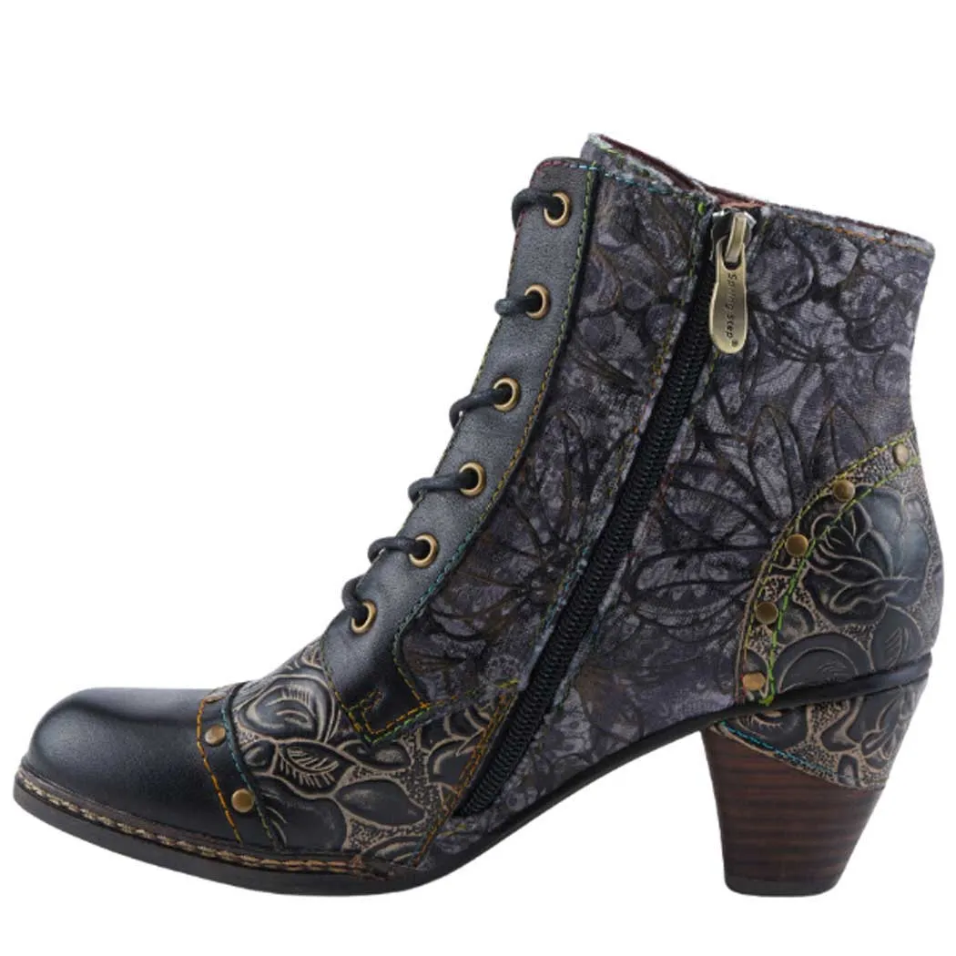 L'Artiste by Spring Step Avyanna Heeled Boot Black Multi (Women's)