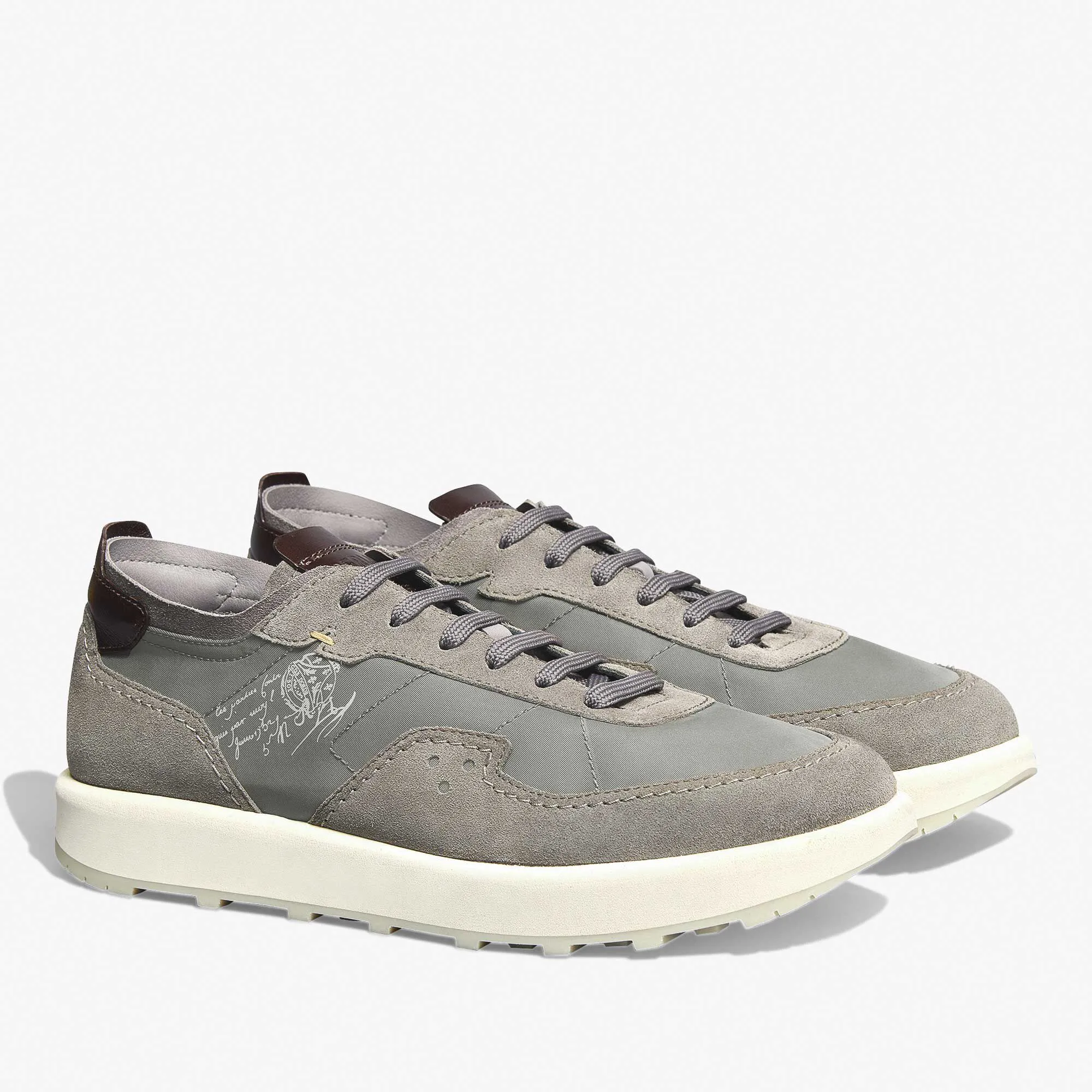 Light Track Suede Calf Leather and Nylon Sneaker