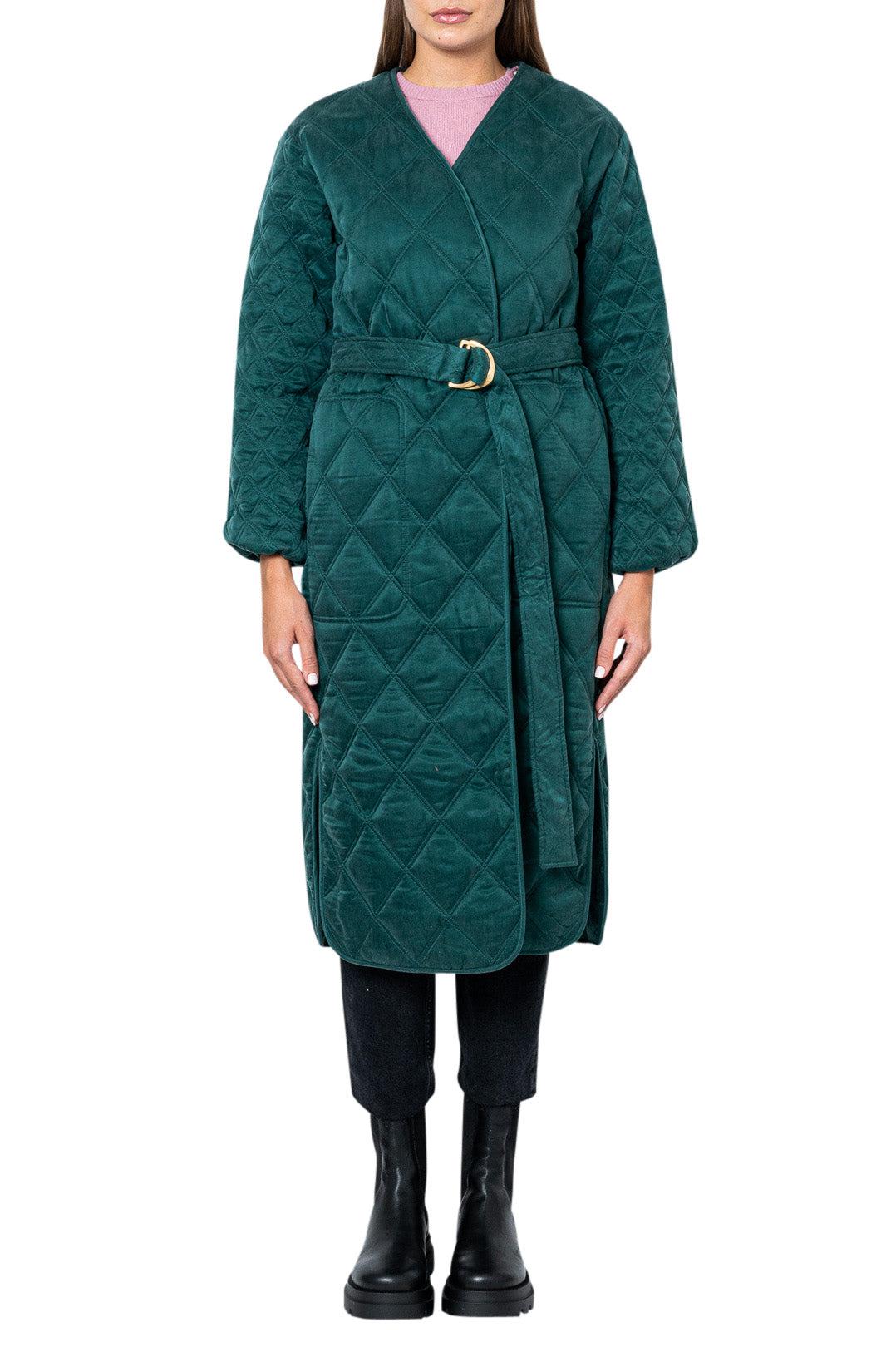 Long quilted coat