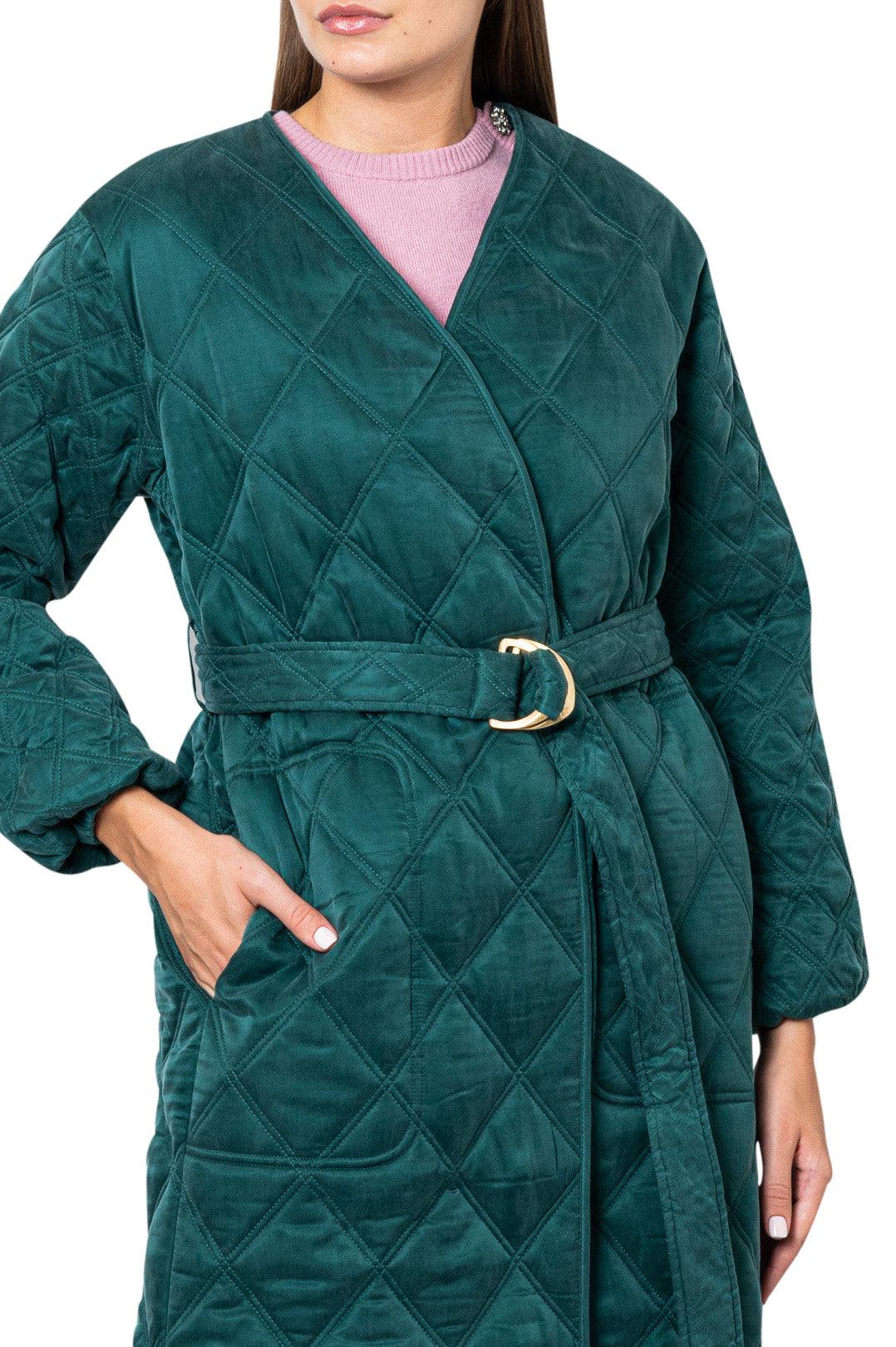 Long quilted coat