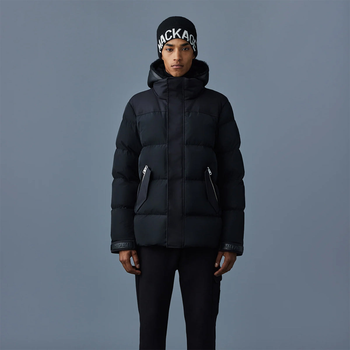 Mackage - Riley Hooded Down Jacket in Black