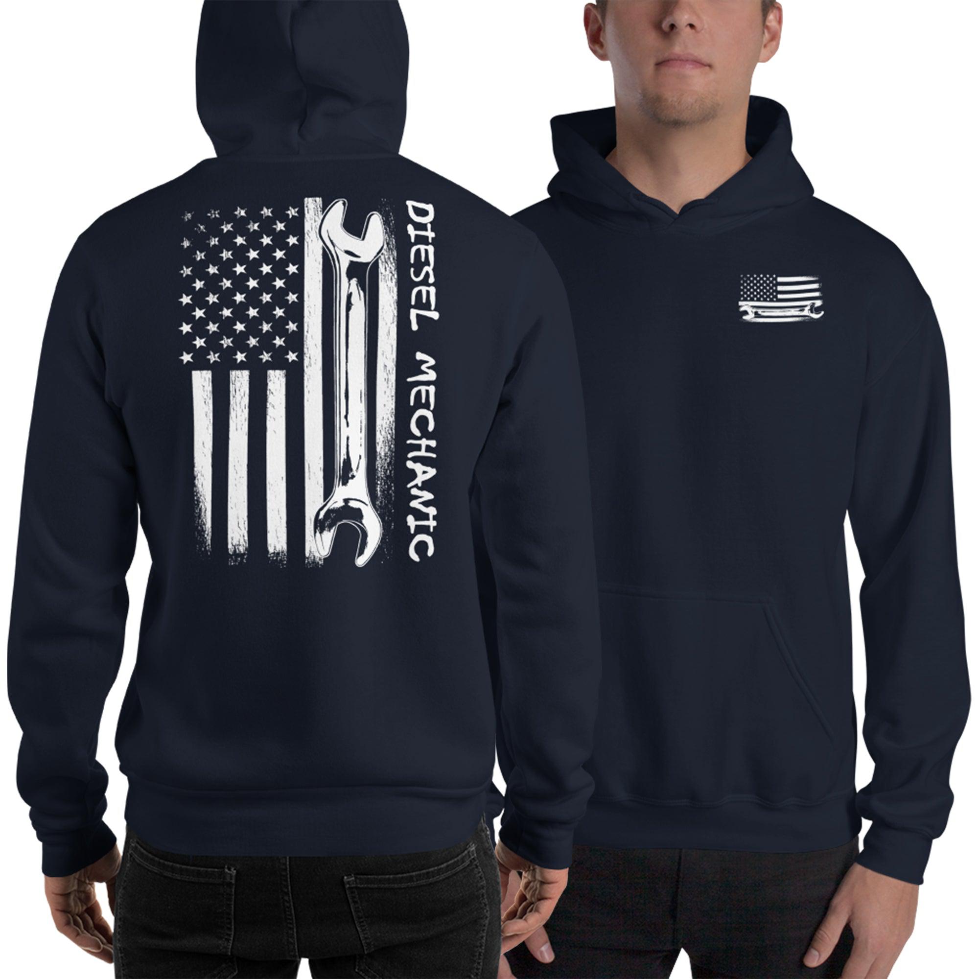 Mechanic American Flag Hoodie Sweatshirt