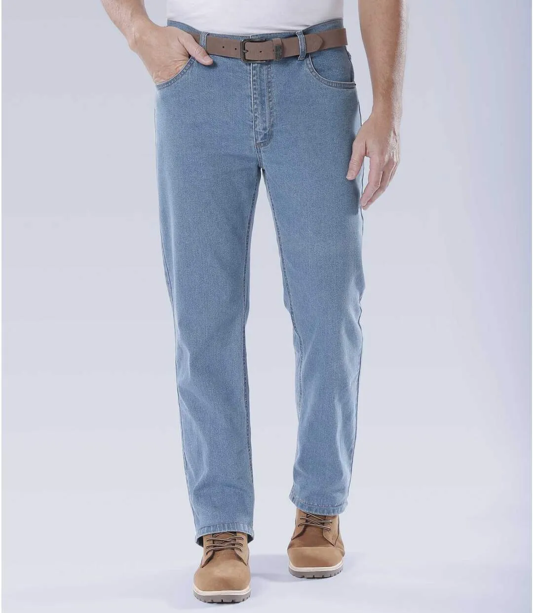 Men's Light Blue Regular Stretch Jeans