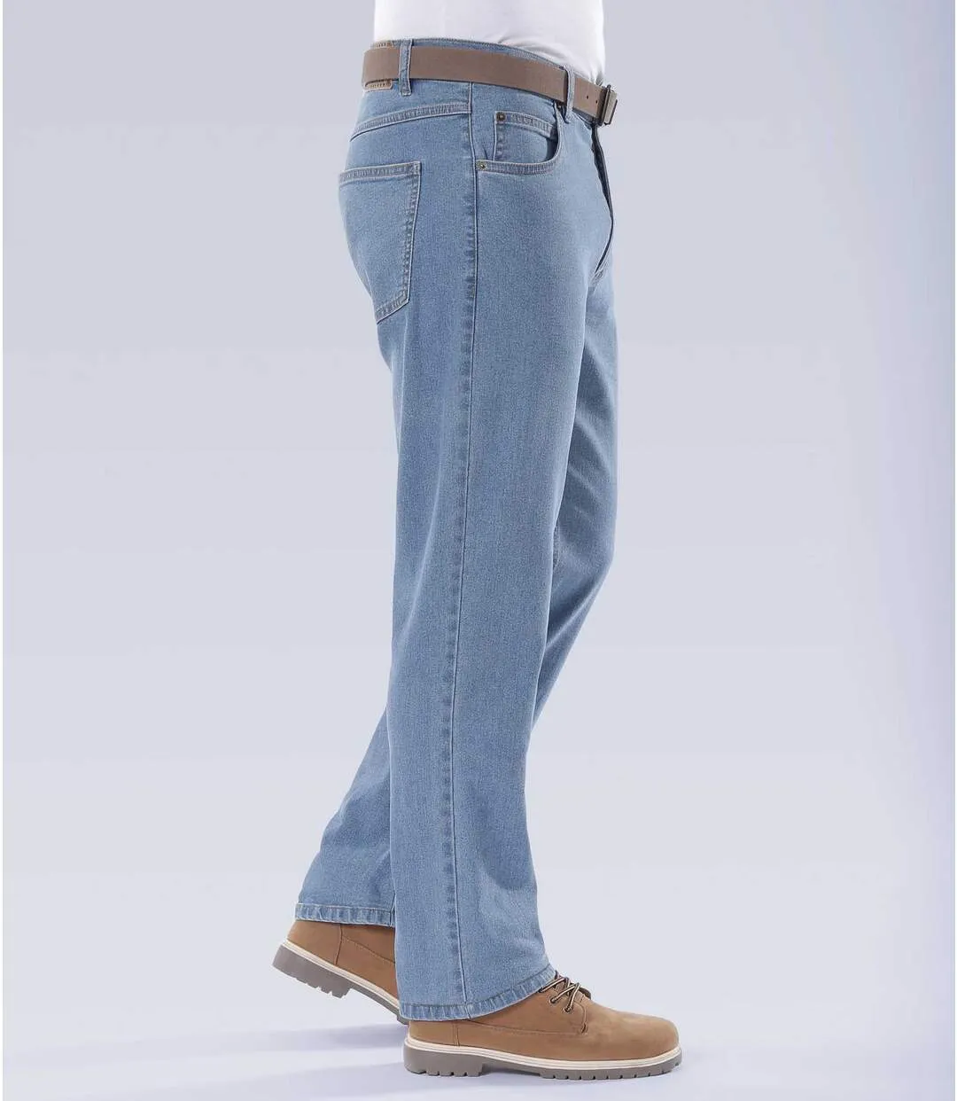 Men's Light Blue Regular Stretch Jeans