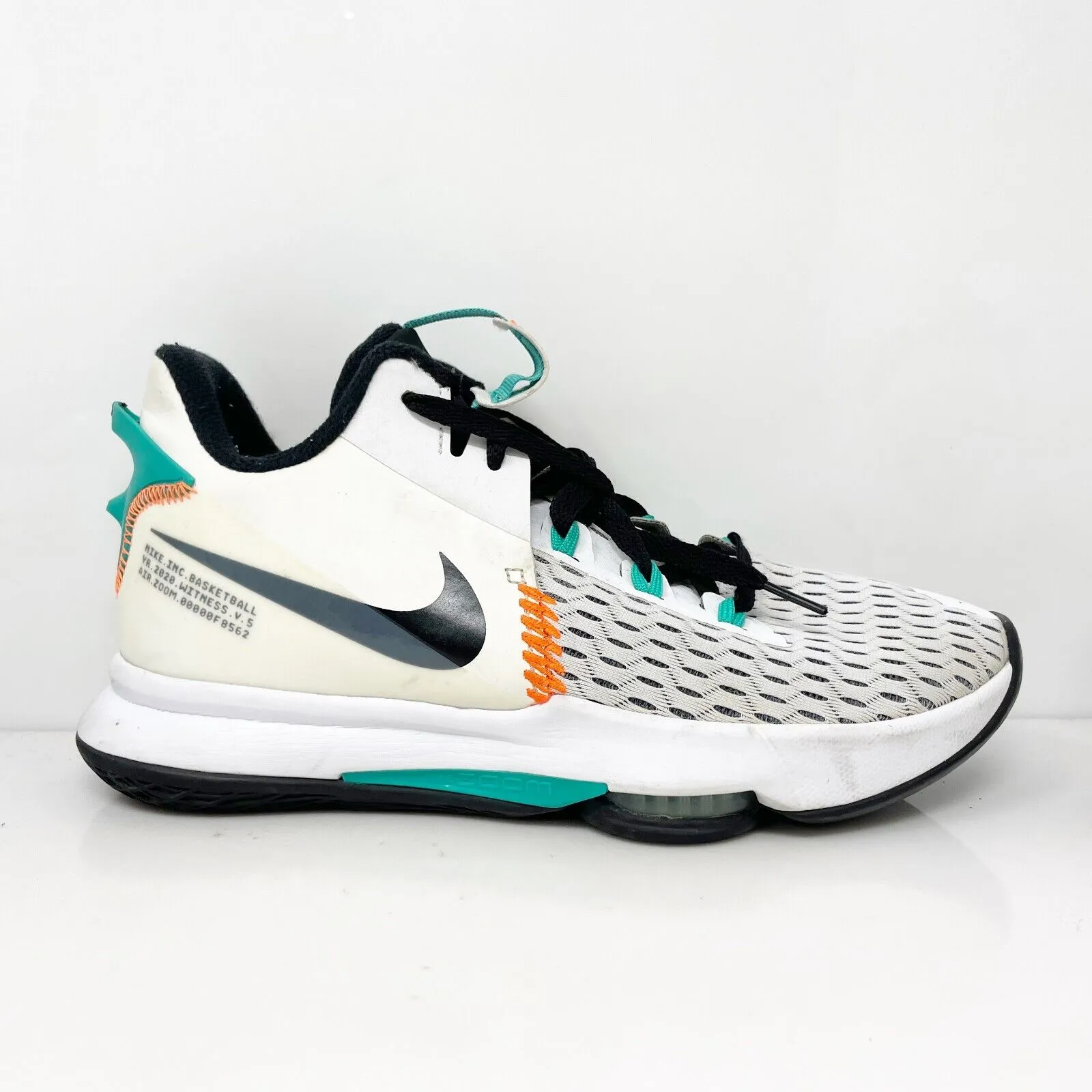 Nike Mens Lebron Witness 5 CQ9380-100 White Basketball Shoes Sneakers Size 9