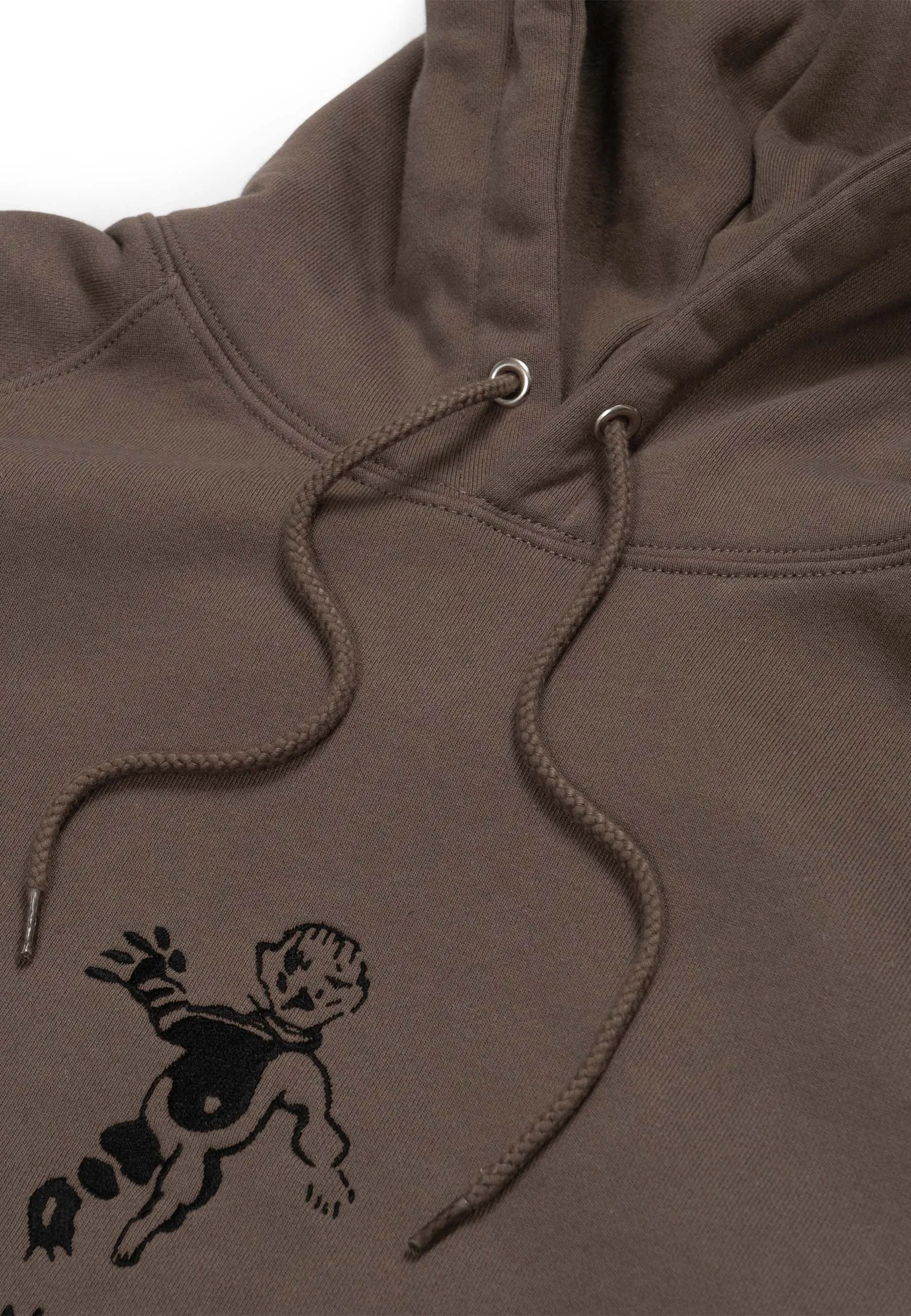 OG Logo Hoodie With Embroided Logo - dark khaki/black