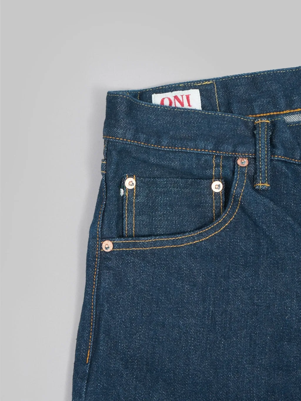 ONI Denim 121S Ishikawadai Stretch 15oz Stretch Relax Tapered Jeans