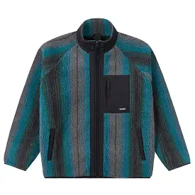 Only NY Radiant Stripe Fleece Jacket Teal