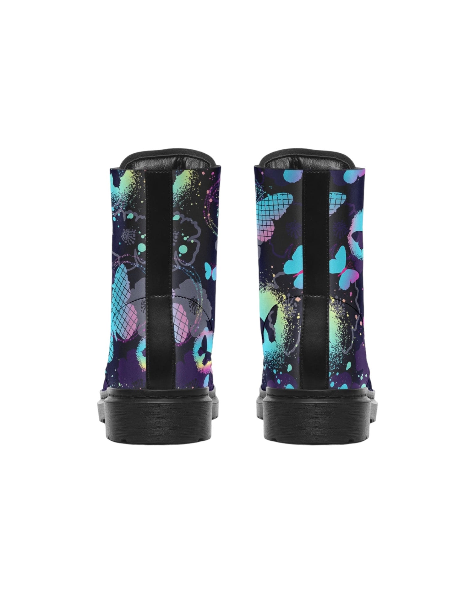 Painted Butterflies Combat Festival Boots