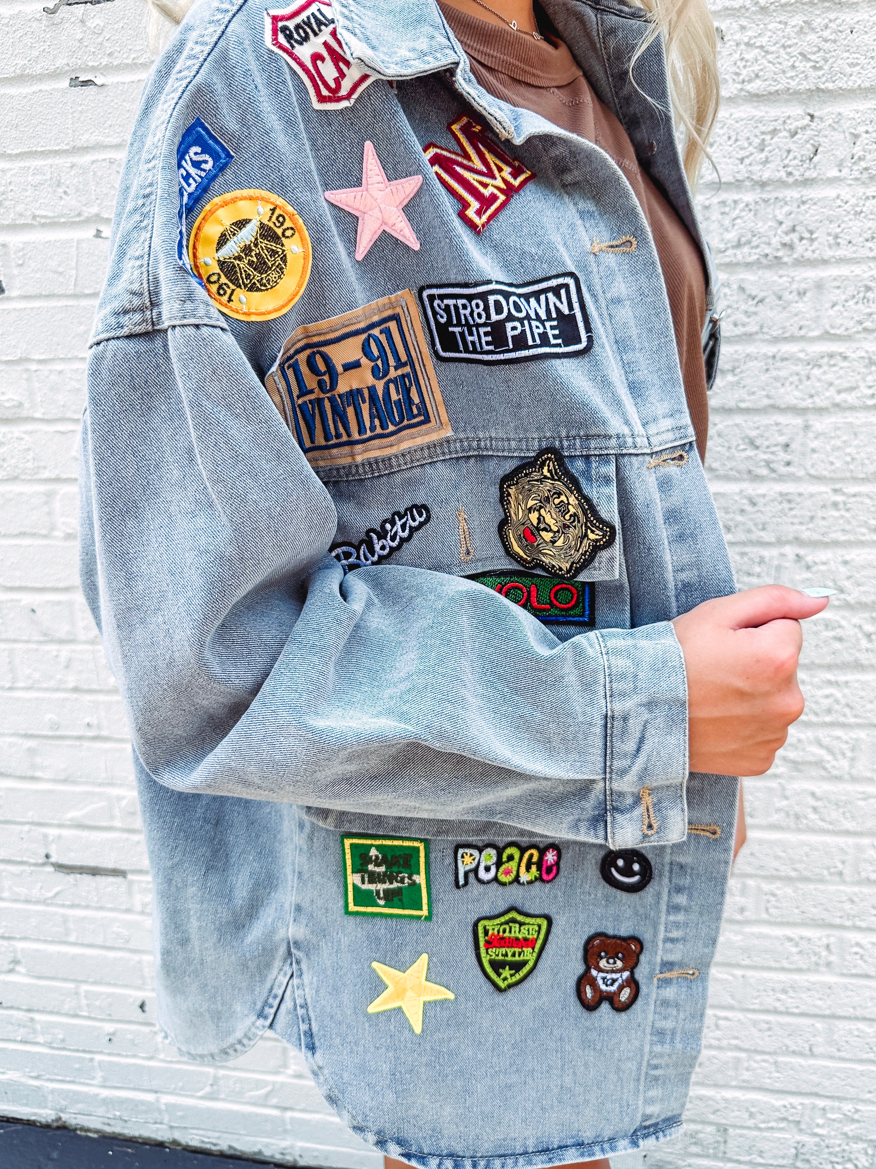 Patch Perfect Oversized Denim Shacket