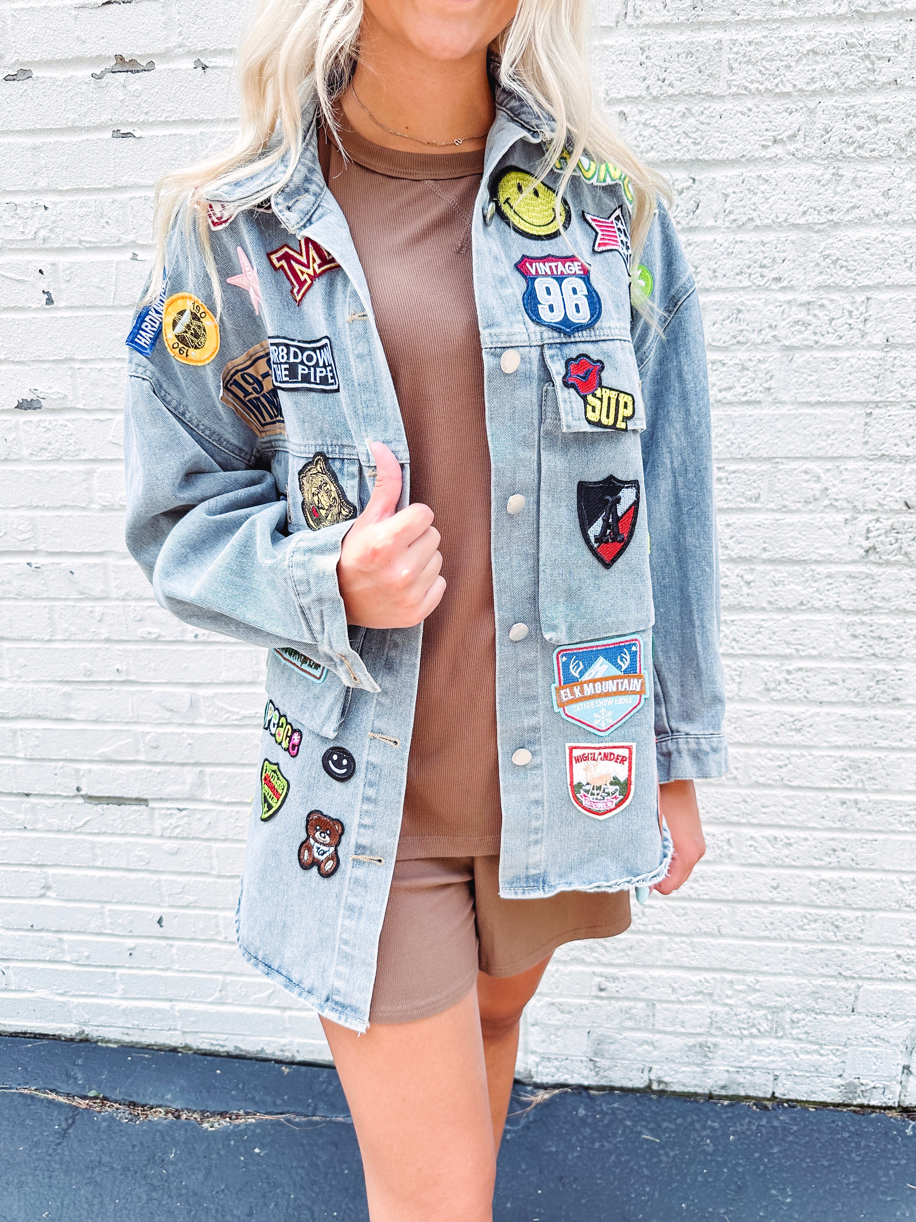 Patch Perfect Oversized Denim Shacket