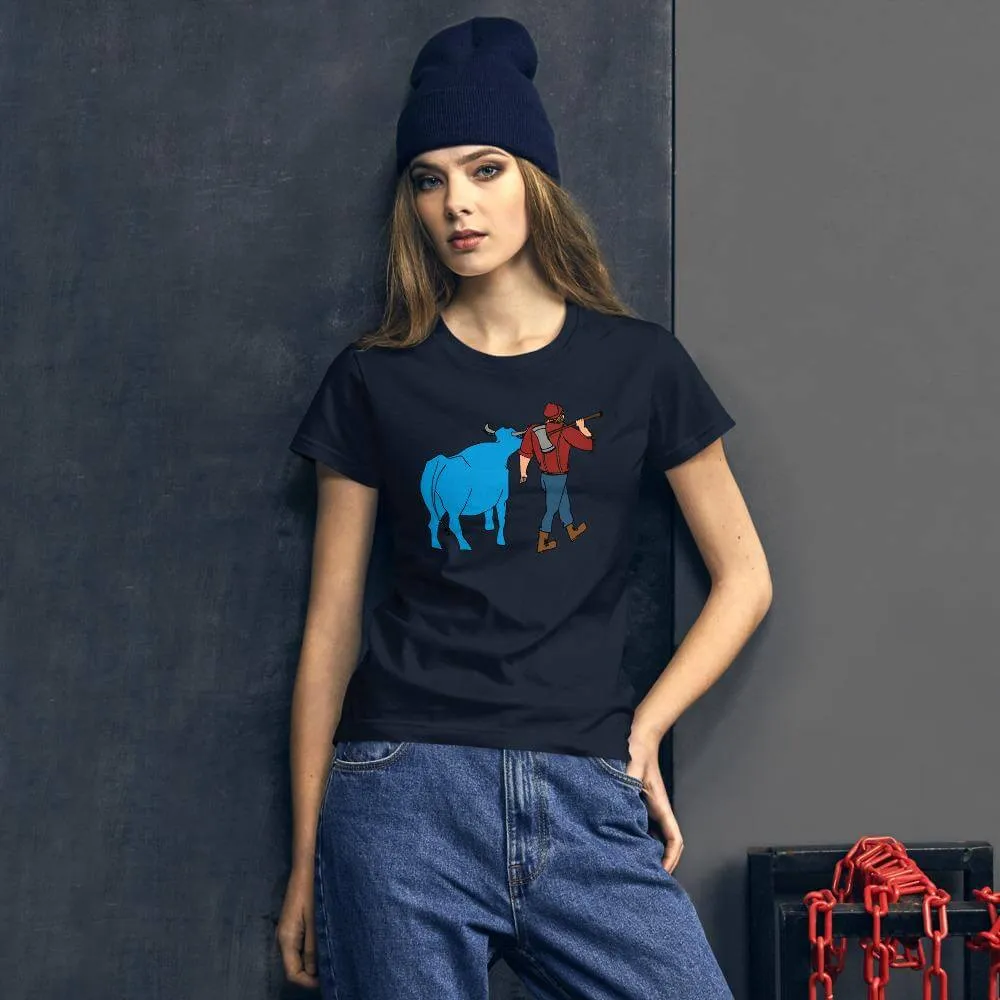 Paul Bunyan/Babe the Blue Ox Women's T-Shirt