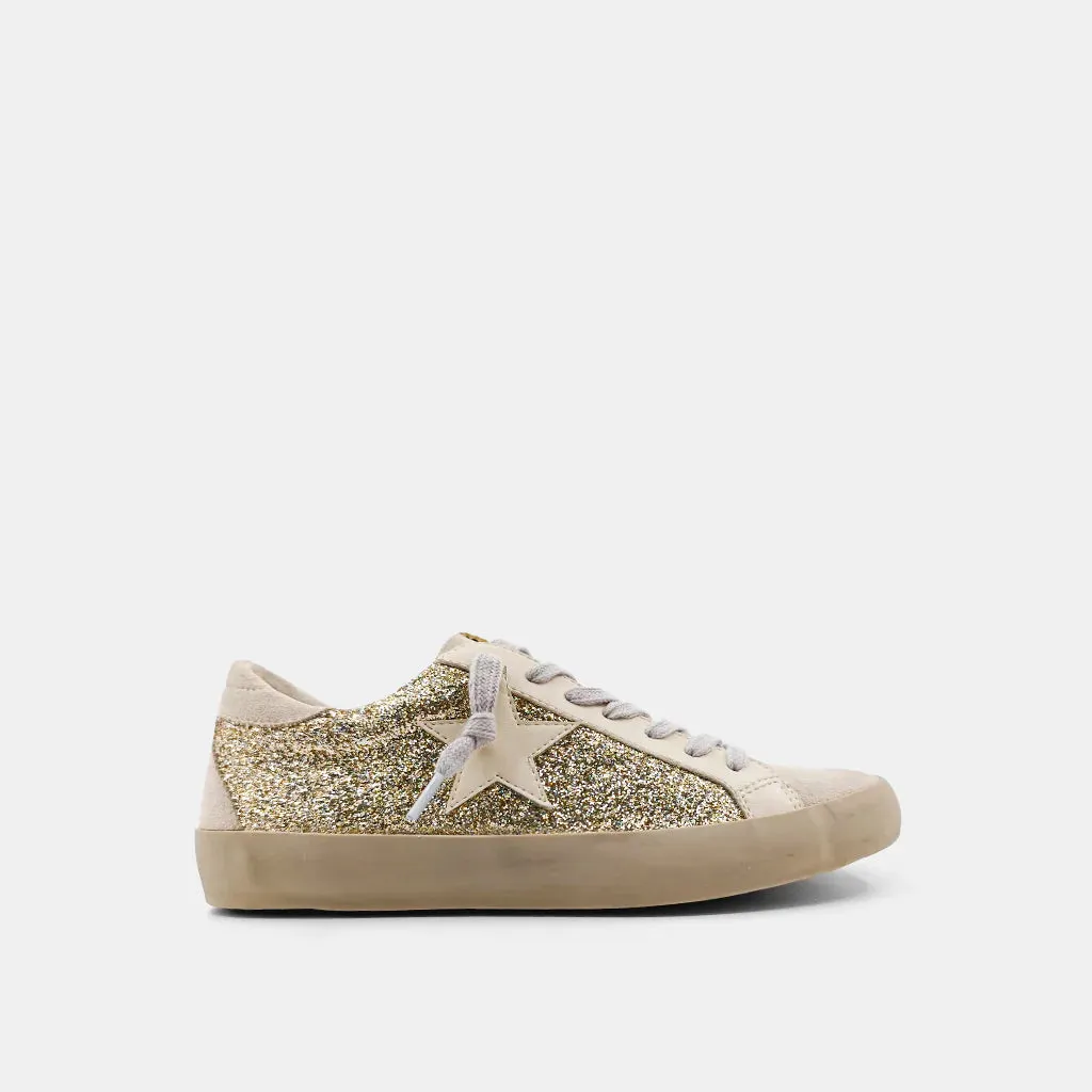 Paula Sneakers in Gold Glitter