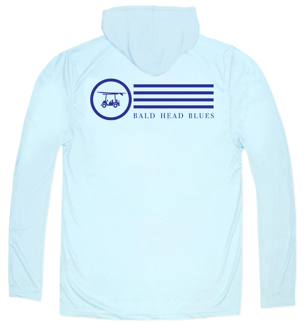 Performance Long Sleeve Circle w/ Stripes Hoodie - Arctic