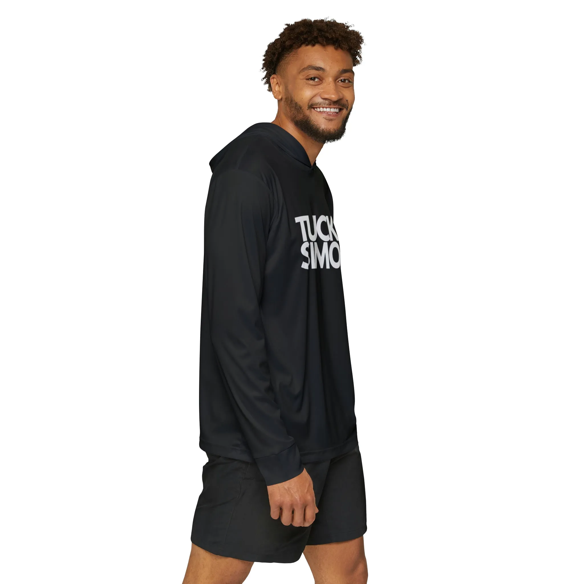 Plus Size Tuck&Simon Black Sports Warm-Up Hoodie