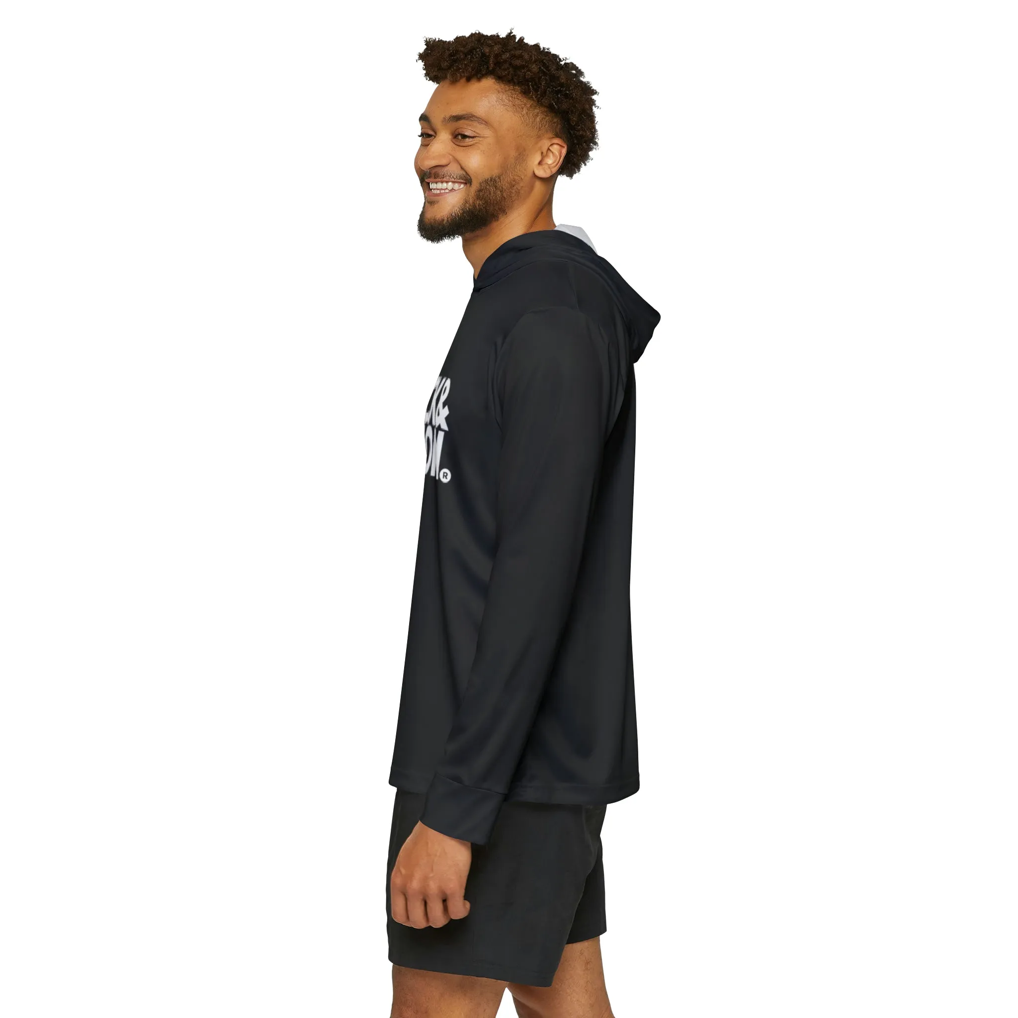 Plus Size Tuck&Simon Black Sports Warm-Up Hoodie