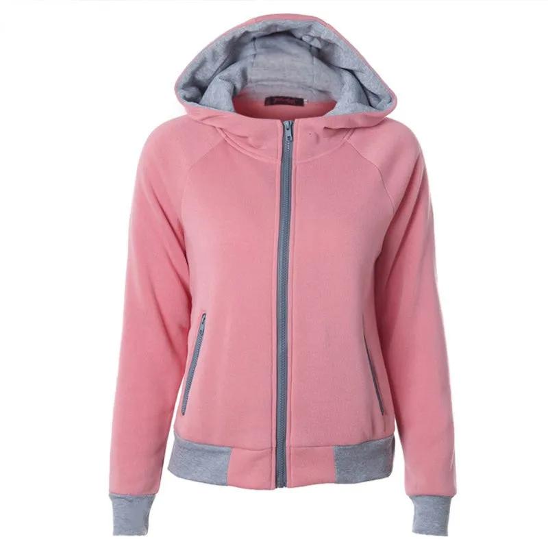 Plus Size Women Casual Solid Hoodies Unisex Lapel Hooded New Sweatshirts Pullovers Turn-down Collar With Hat S-XXL SM6