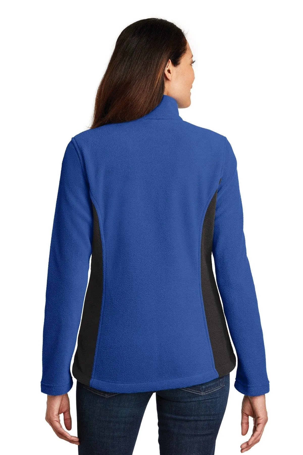 Port Authority Ladies Colorblock Value Fleece Jacket L216 True Royal/ Black