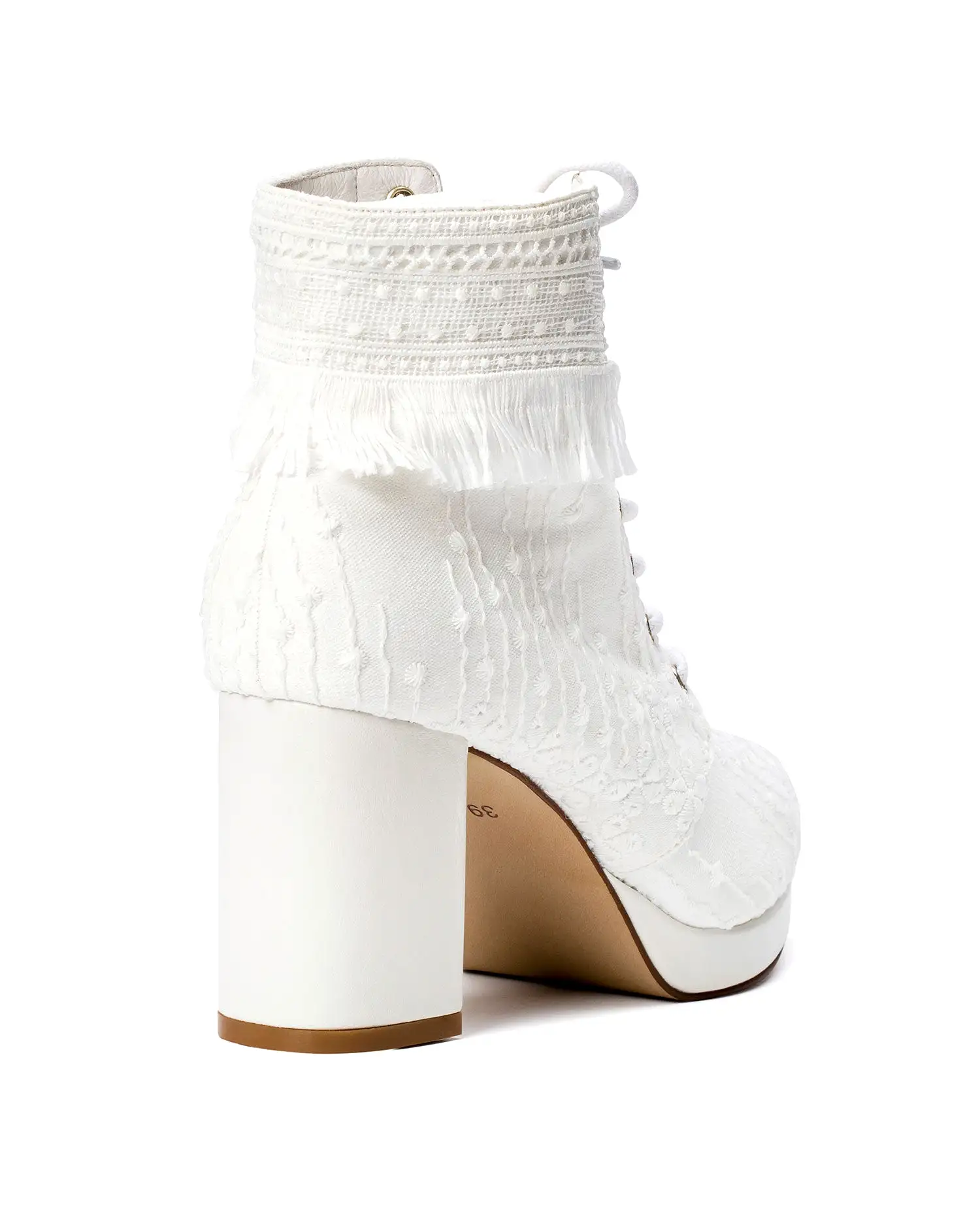 PRAYER BOOTS - LACE UP VELVET BRIDAL BOOTIES - FINAL SALE