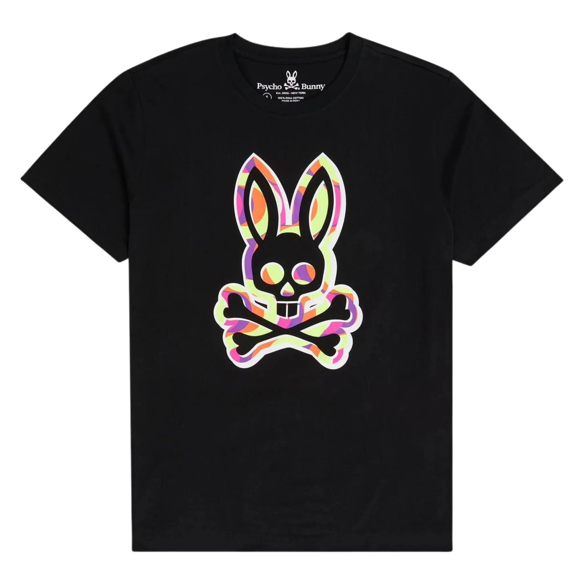 Psycho Bunny Ash Graphic Tee (Black)