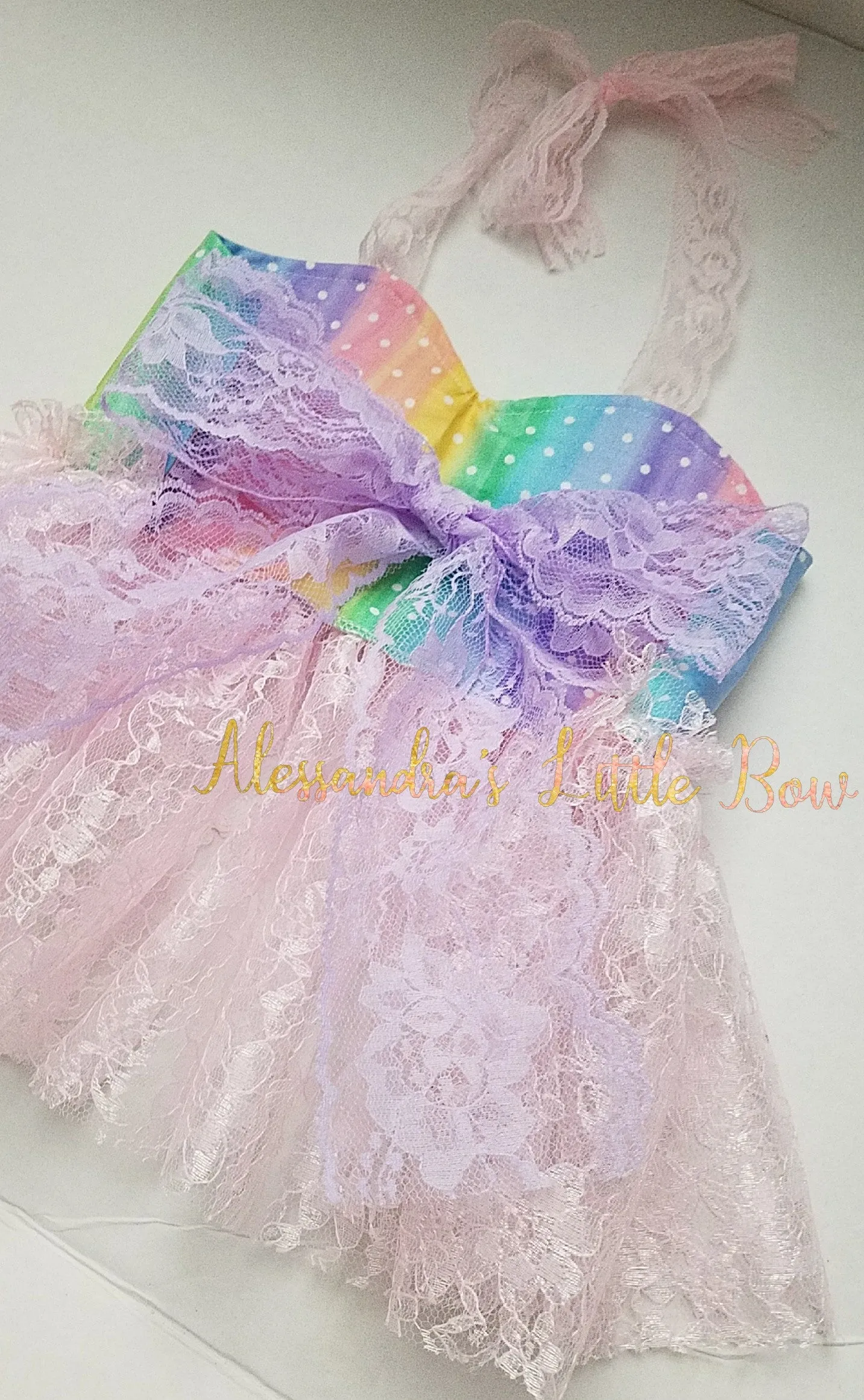 Rainbow Dots Sweetheart Lace Swing Set