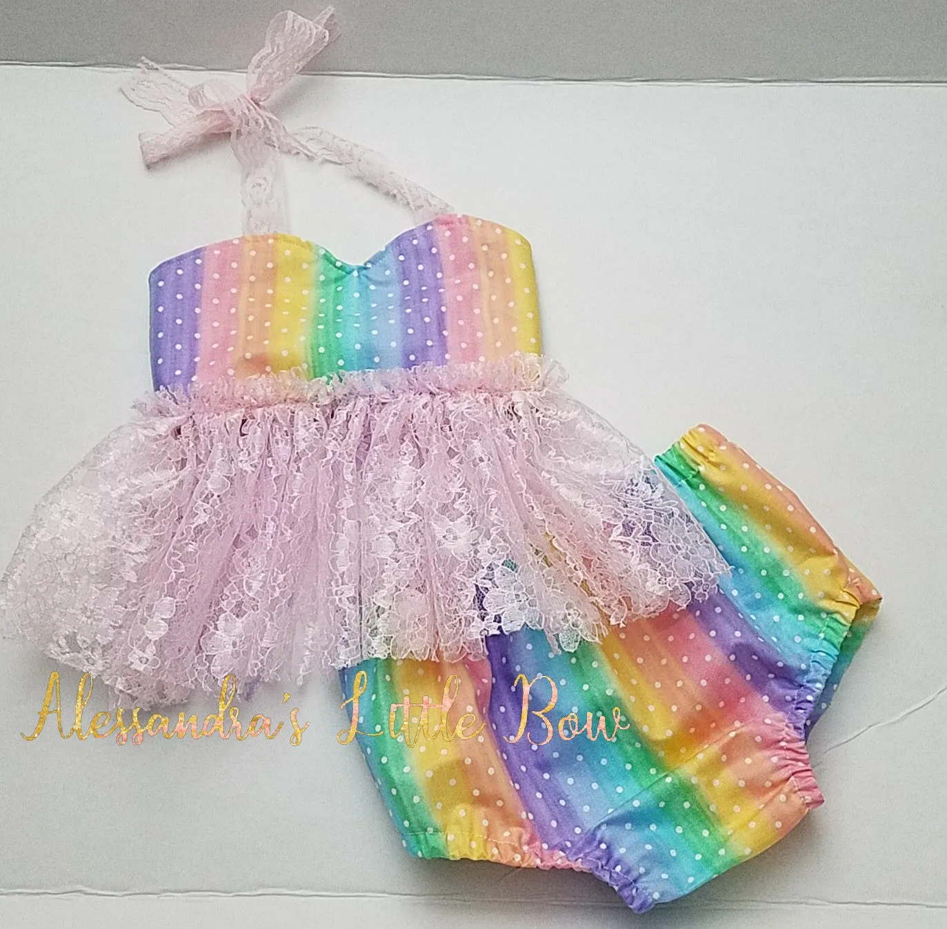 Rainbow Dots Sweetheart Lace Swing Set