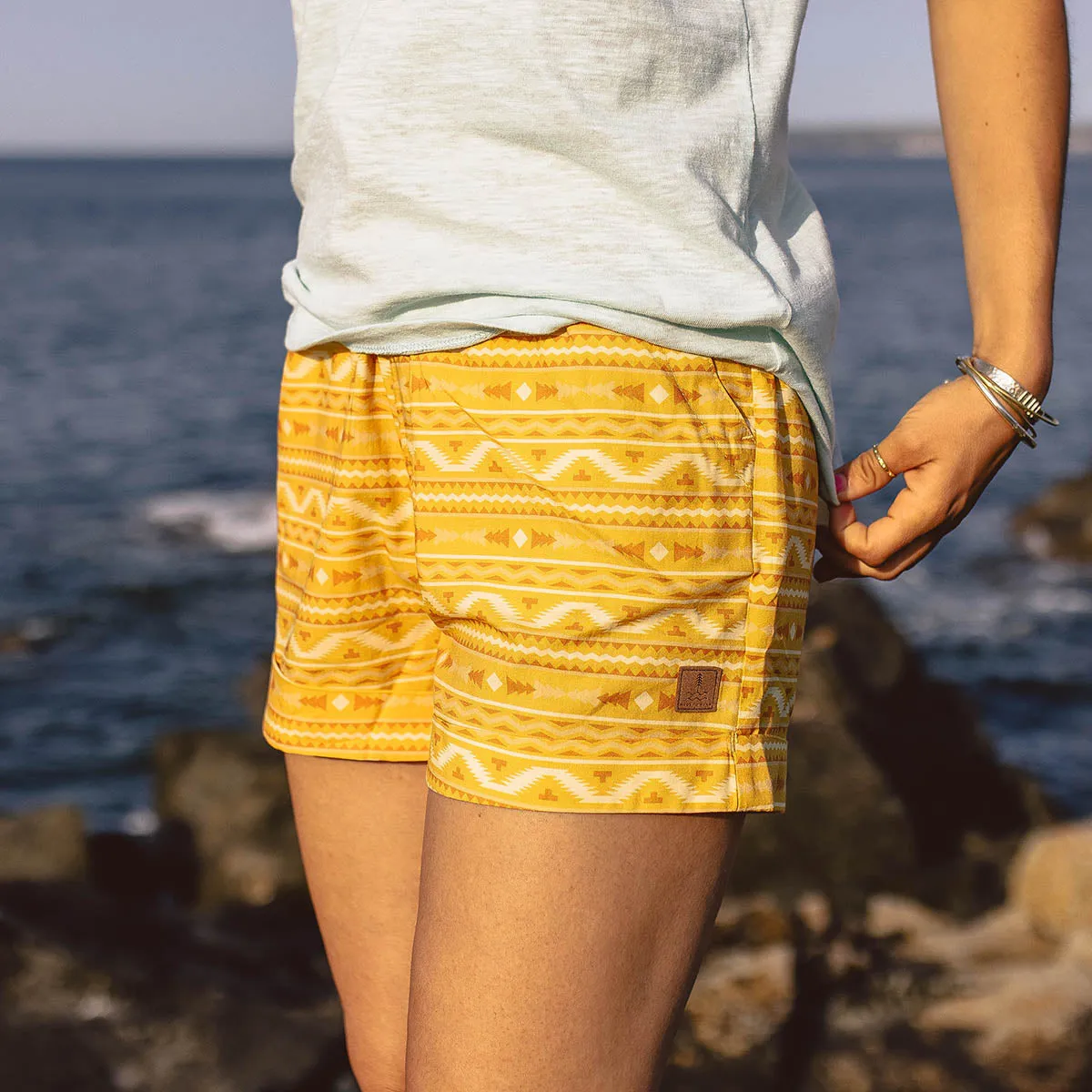 Santosa Shorts - Ochre Yellow Sol